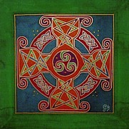 Celtic Circle silk painting