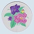 Floral Silk Painted Suncatcher Floral Silk Painted Suncatcher