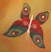 Butterfly silk painting pattern