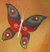 Butterfly silk painting