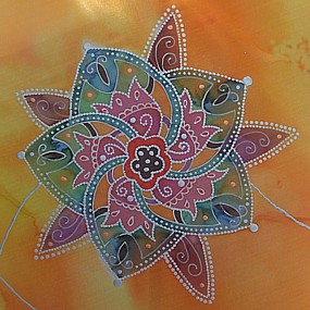 Flower from Moroccan Summer Silk Painting