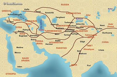 Map of The Silk Road